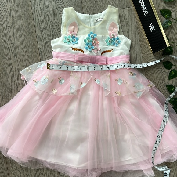 Unicorn tulle special occasion dress dress for toddler - Picture 5 of 6